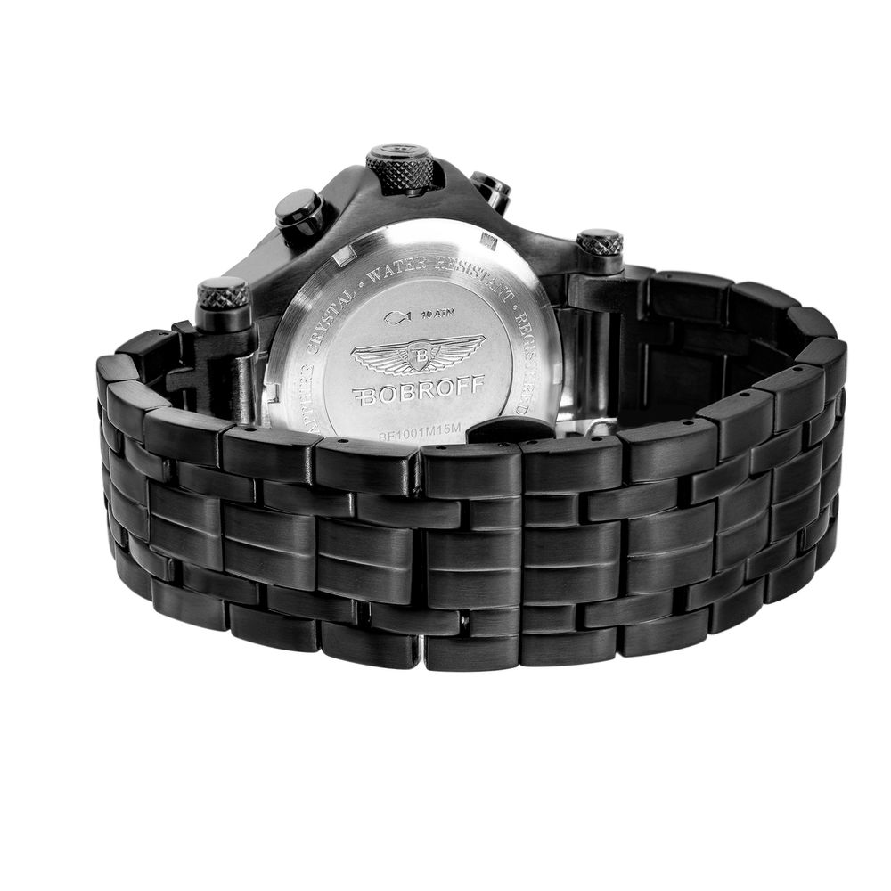 Bobroff Black Stainless Steel Dress Watch | Regal Royce
