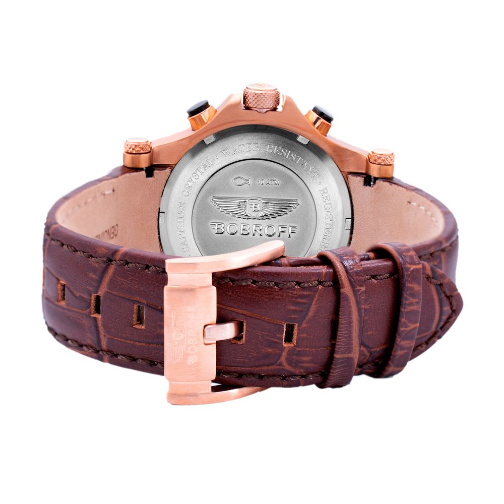 Bobroff Brown Leather Dress Watch | Regal Royce