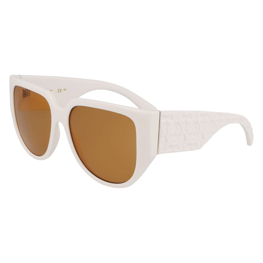 Ferragamo White Bio Injected Sunglasses | Regal Royce
