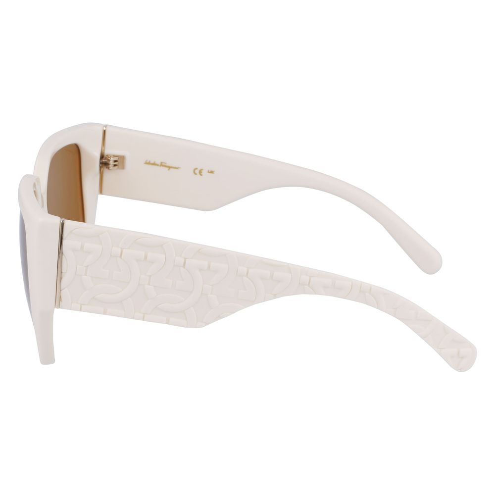 Ferragamo White Bio Injected Sunglasses | Regal Royce