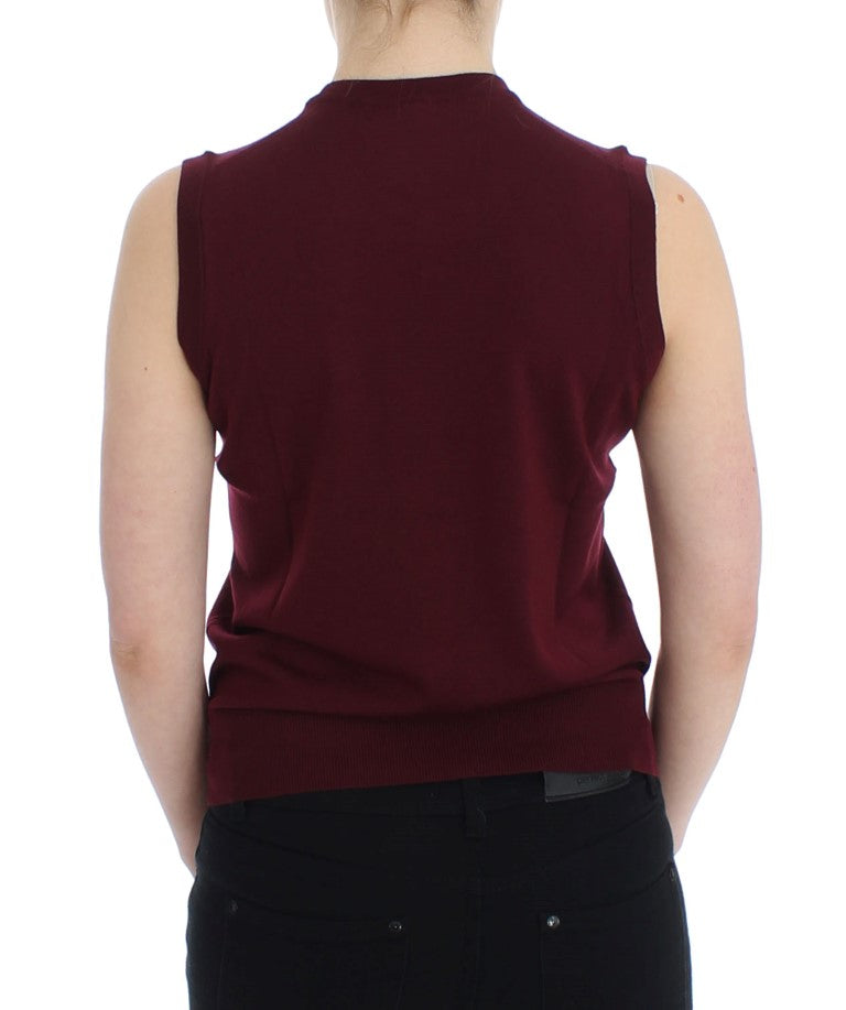 Dolce & Gabbana Red Sleeveless Crewneck Vest Pullover | Regal Royce