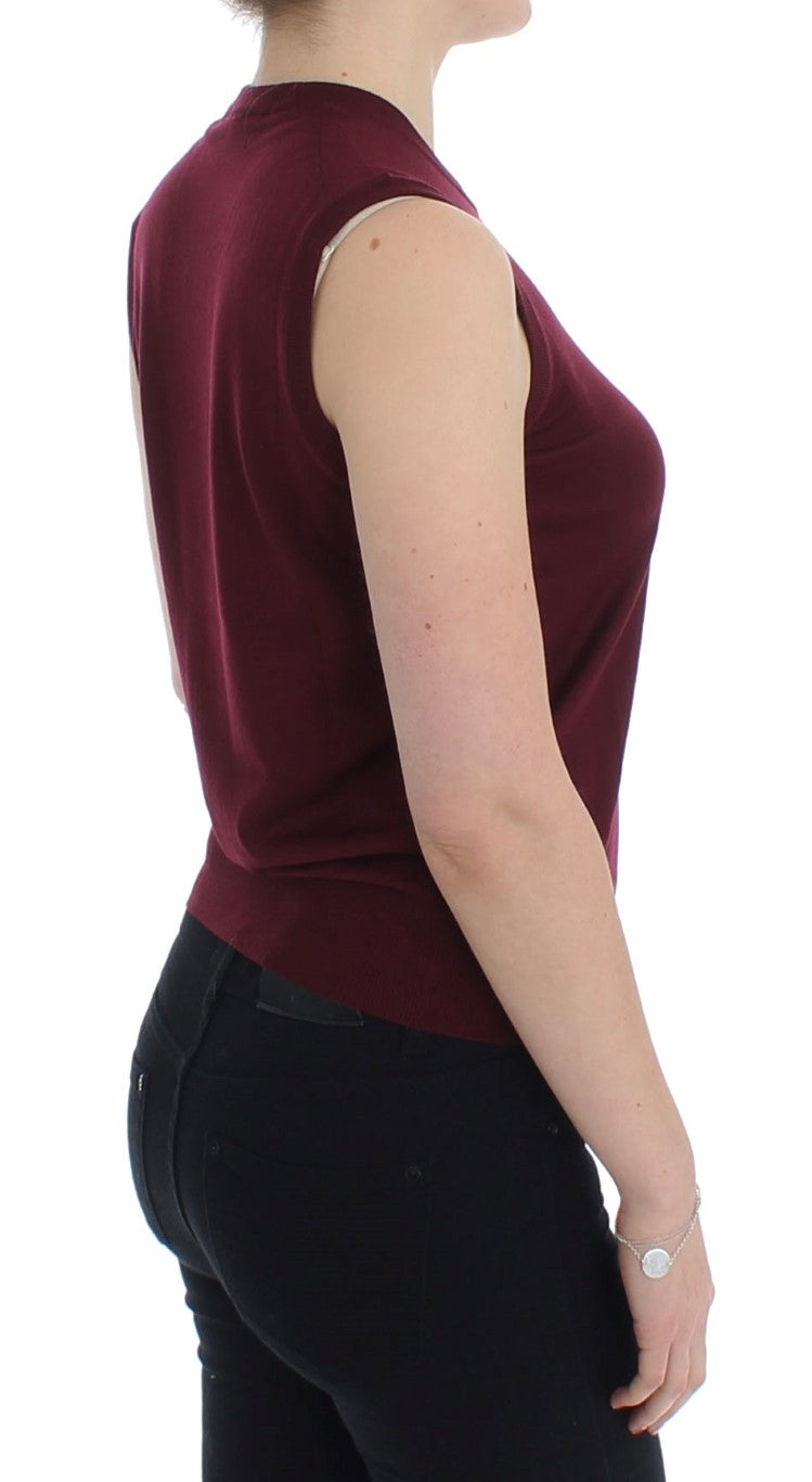 Dolce & Gabbana Red Sleeveless Crewneck Vest Pullover | Regal Royce