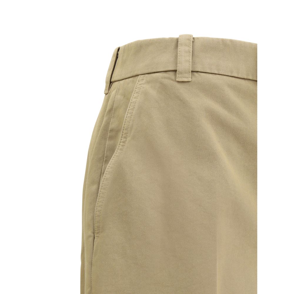 Thom Browne Beige Cotton Casual Pants | Regal Royce