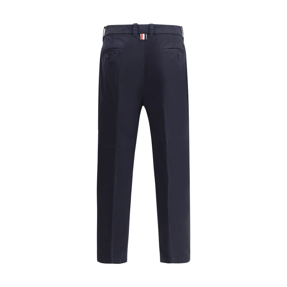 Thom Browne Blue Cotton Casual Pants | Regal Royce