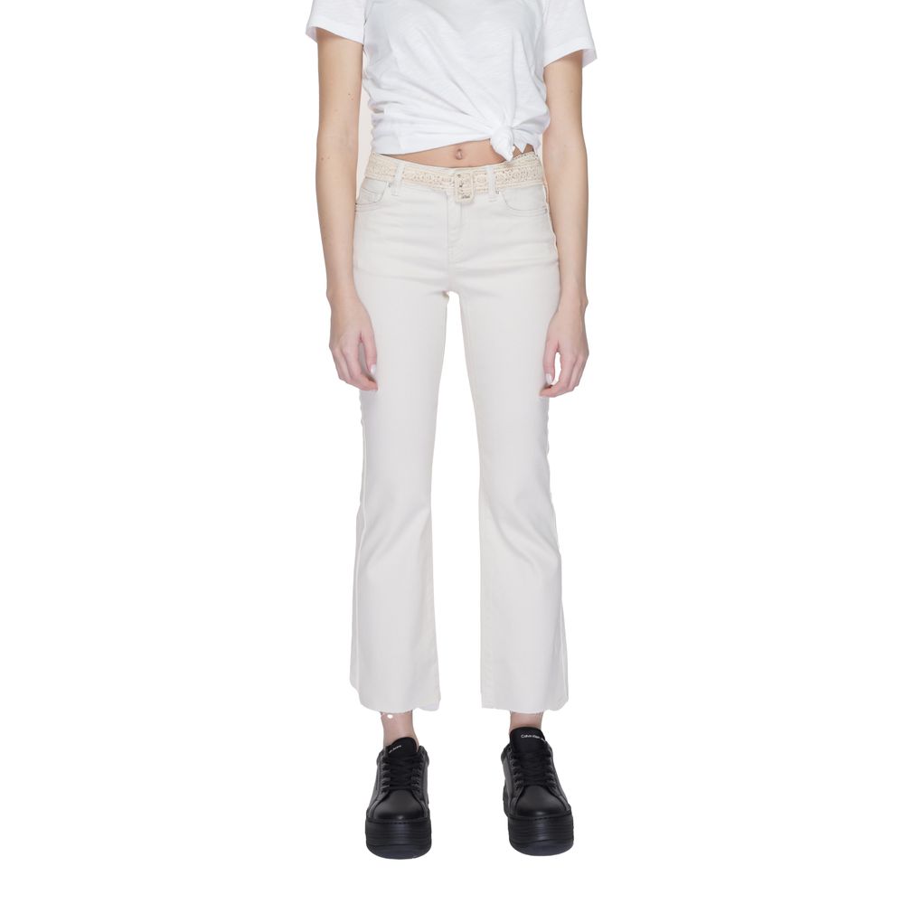 Vero Moda Beige Cotton Bootcut Jeans | Regal Royce