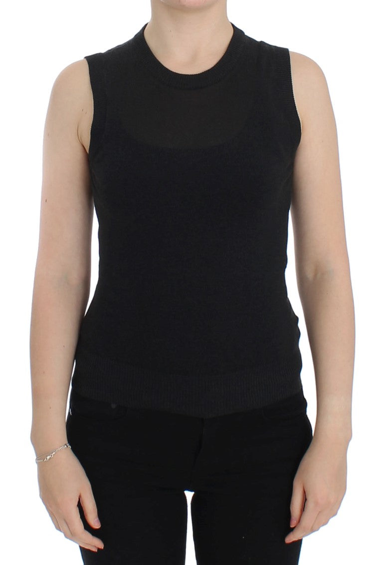 Dolce & Gabbana Black Sleeveless Crewneck Vest Pullover | Regal Royce