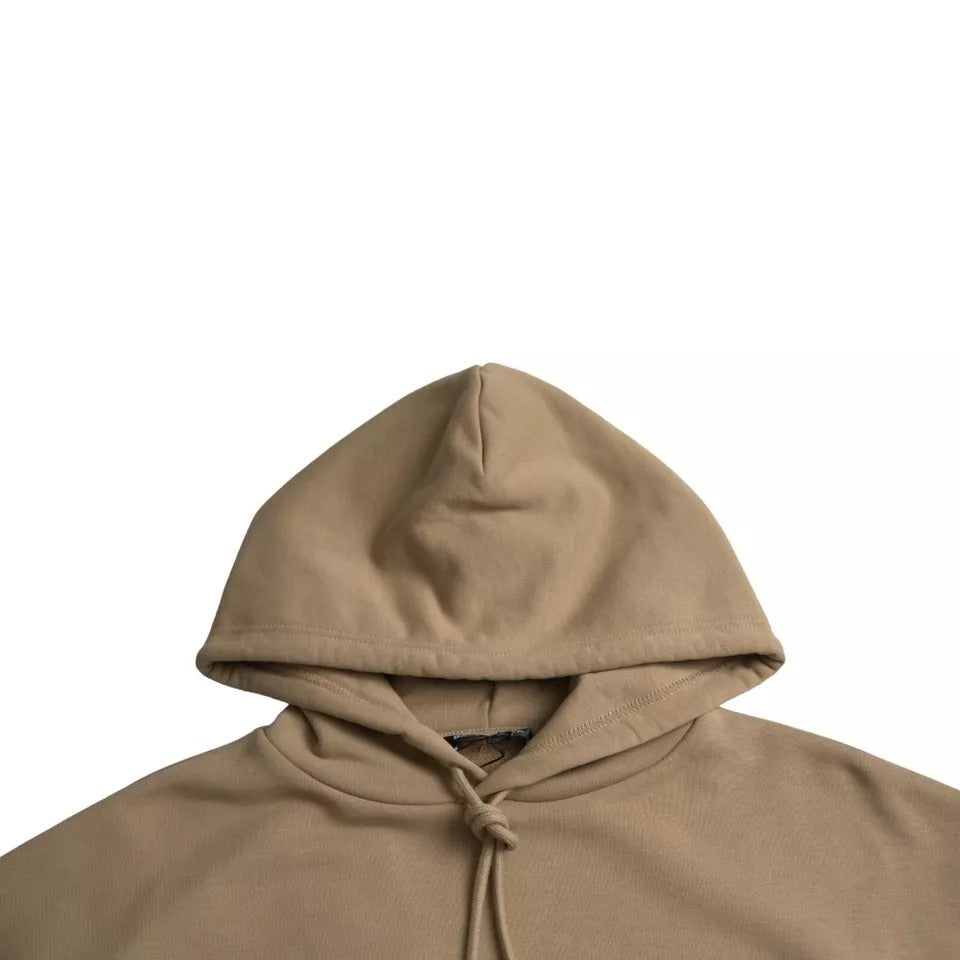 Balenciaga Brown Cotton Symbolic Molleton Bouclette Hooded Sweater | Regal Royce
