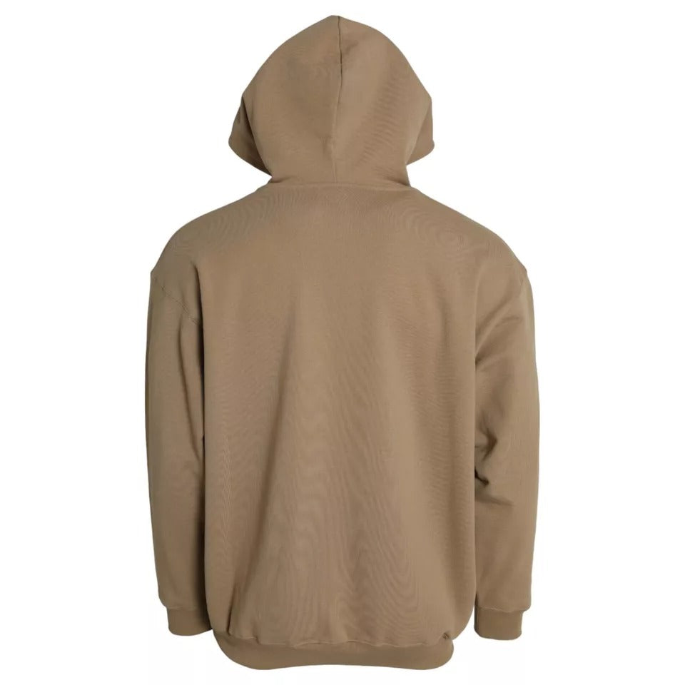 Balenciaga Brown Cotton Symbolic Molleton Bouclette Hooded Sweater | Regal Royce
