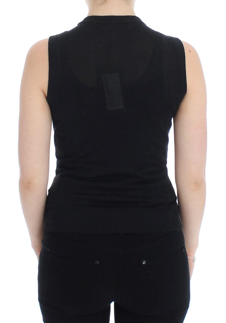 Dolce & Gabbana Black Sleeveless Crewneck Vest Pullover | Regal Royce