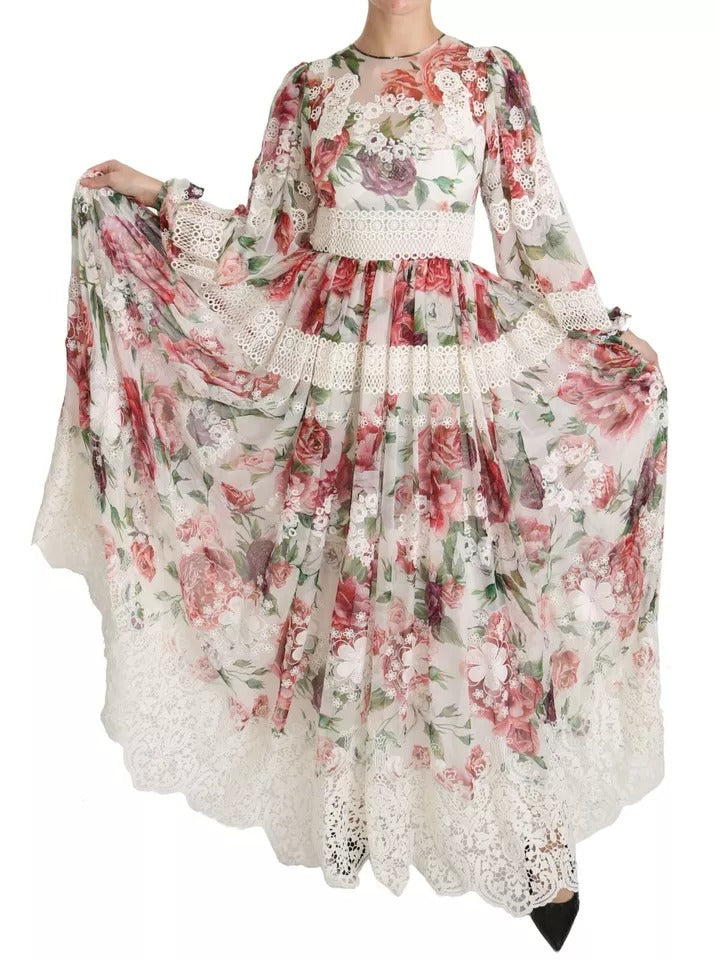 Dolce & Gabbana Multicolor Floral Maxi Sheath Dress | Regal Royce
