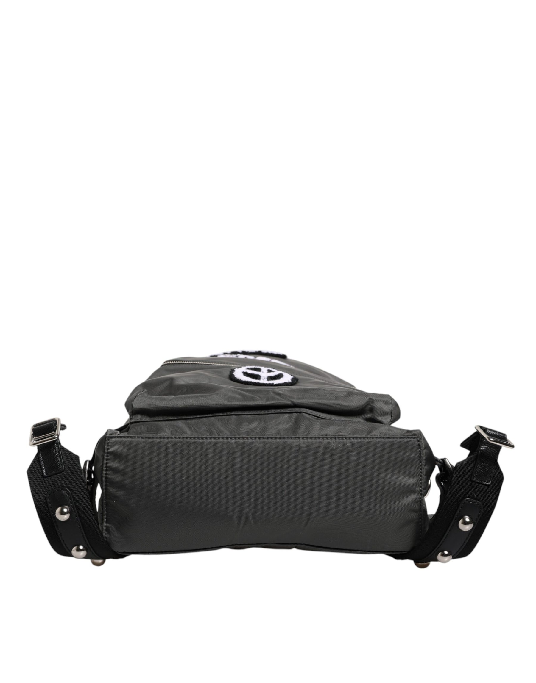 Dolce & Gabbana Gray Nylon Prince Forever School Travel Backpack Bag | Regal Royce