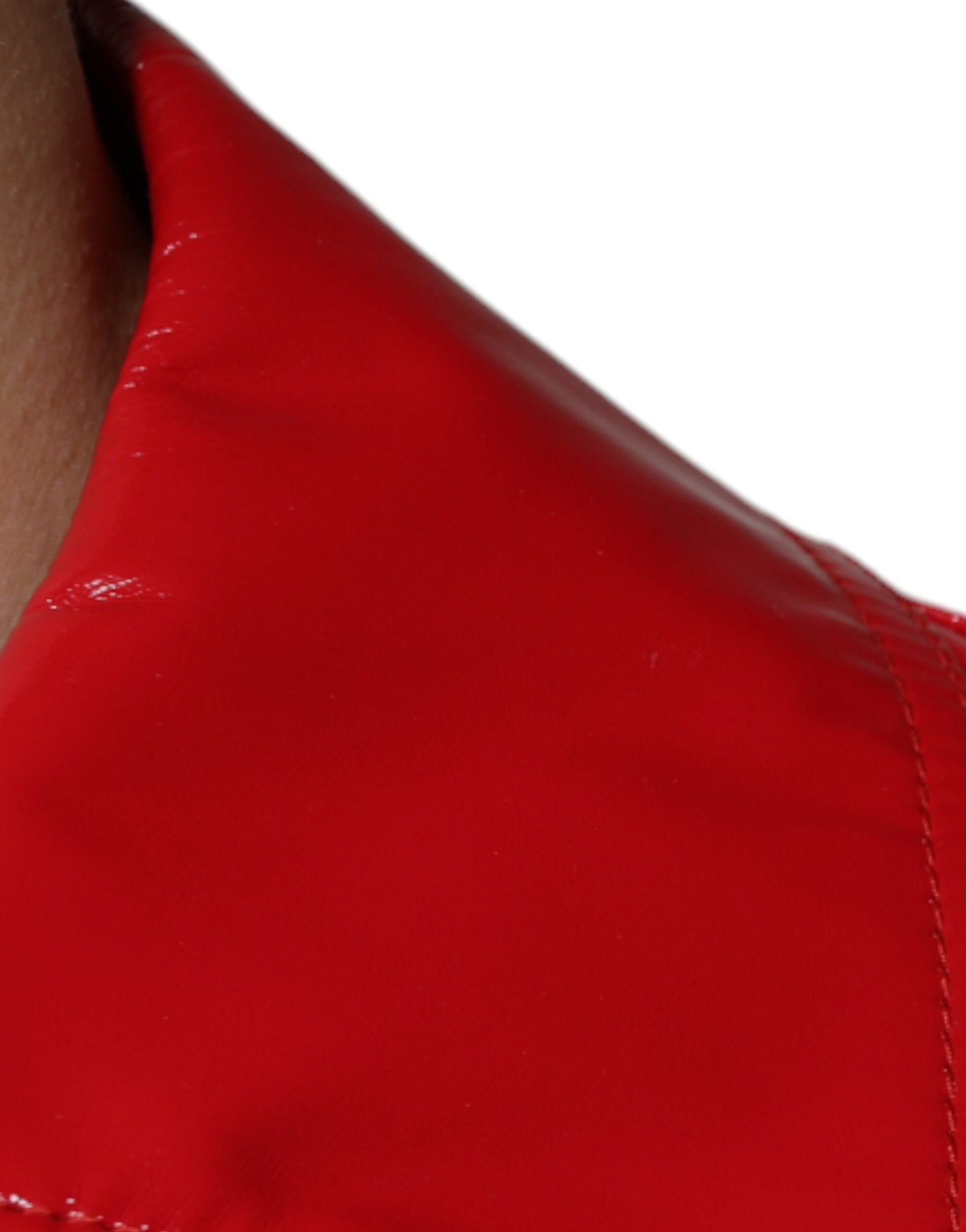 Dolce & Gabbana Red Polyester Button Down Collared Jacket | Regal Royce