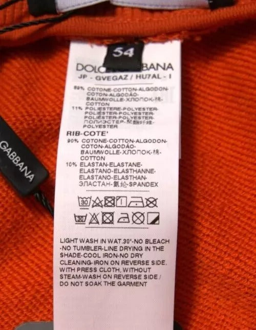 Dolce & Gabbana Orange Cotton Blend Men Bermuda Shorts | Regal Royce