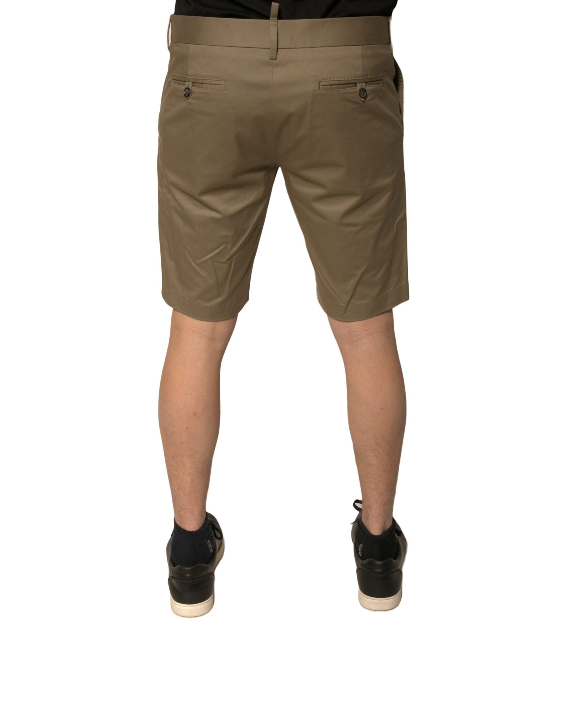 Dolce & Gabbana Brown Chino Cotton Stretch Casual Shorts | Regal Royce