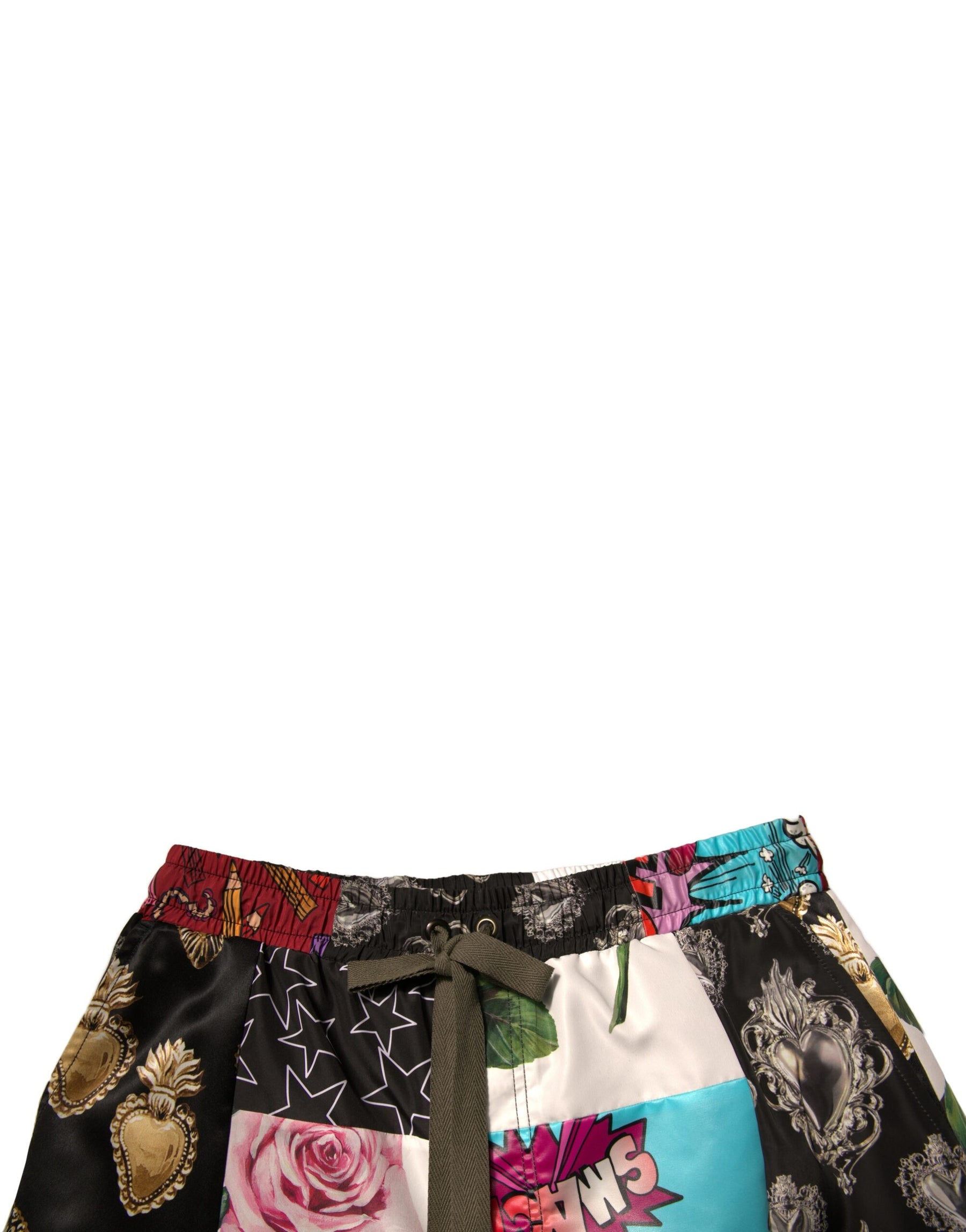 Dolce & Gabbana Multicolor Patchwork Cargo Bermuda Shorts | Regal Royce