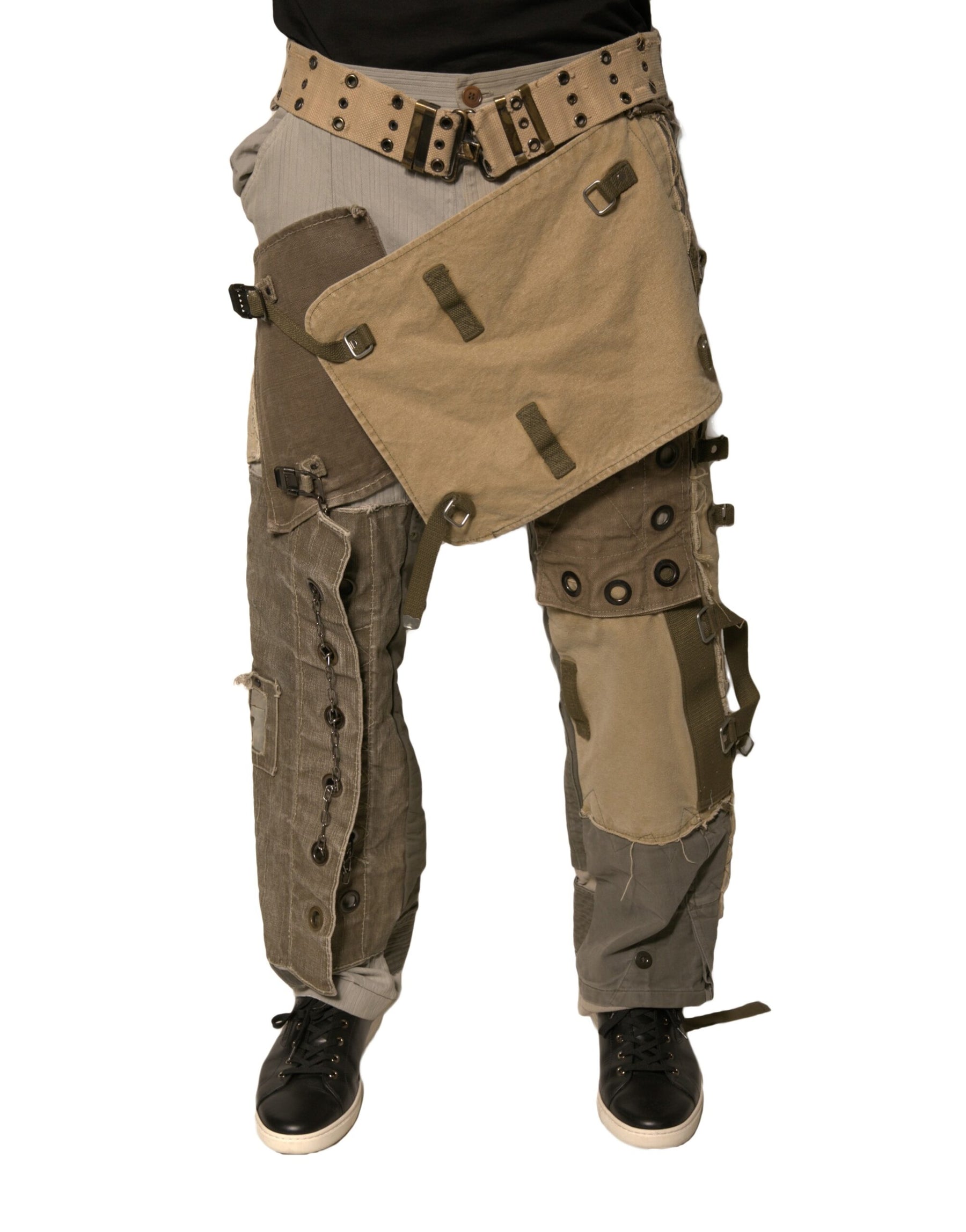 Dolce & Gabbana Multicolor Reconstructed Flight Cargo Pants | Regal Royce