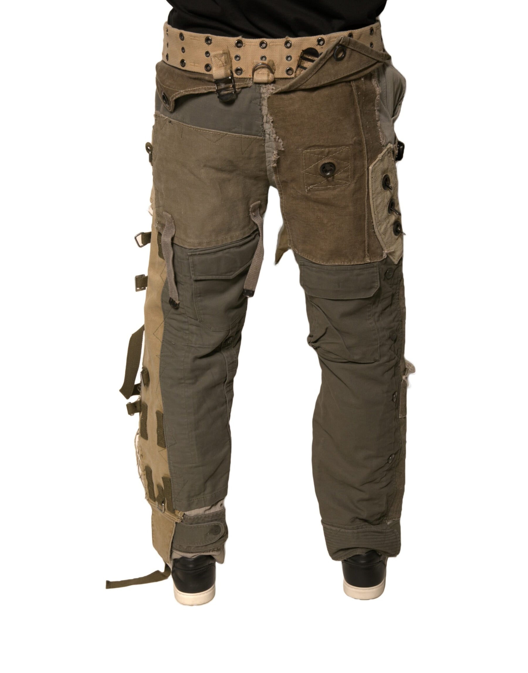 Dolce & Gabbana Multicolor Reconstructed Flight Cargo Pants | Regal Royce