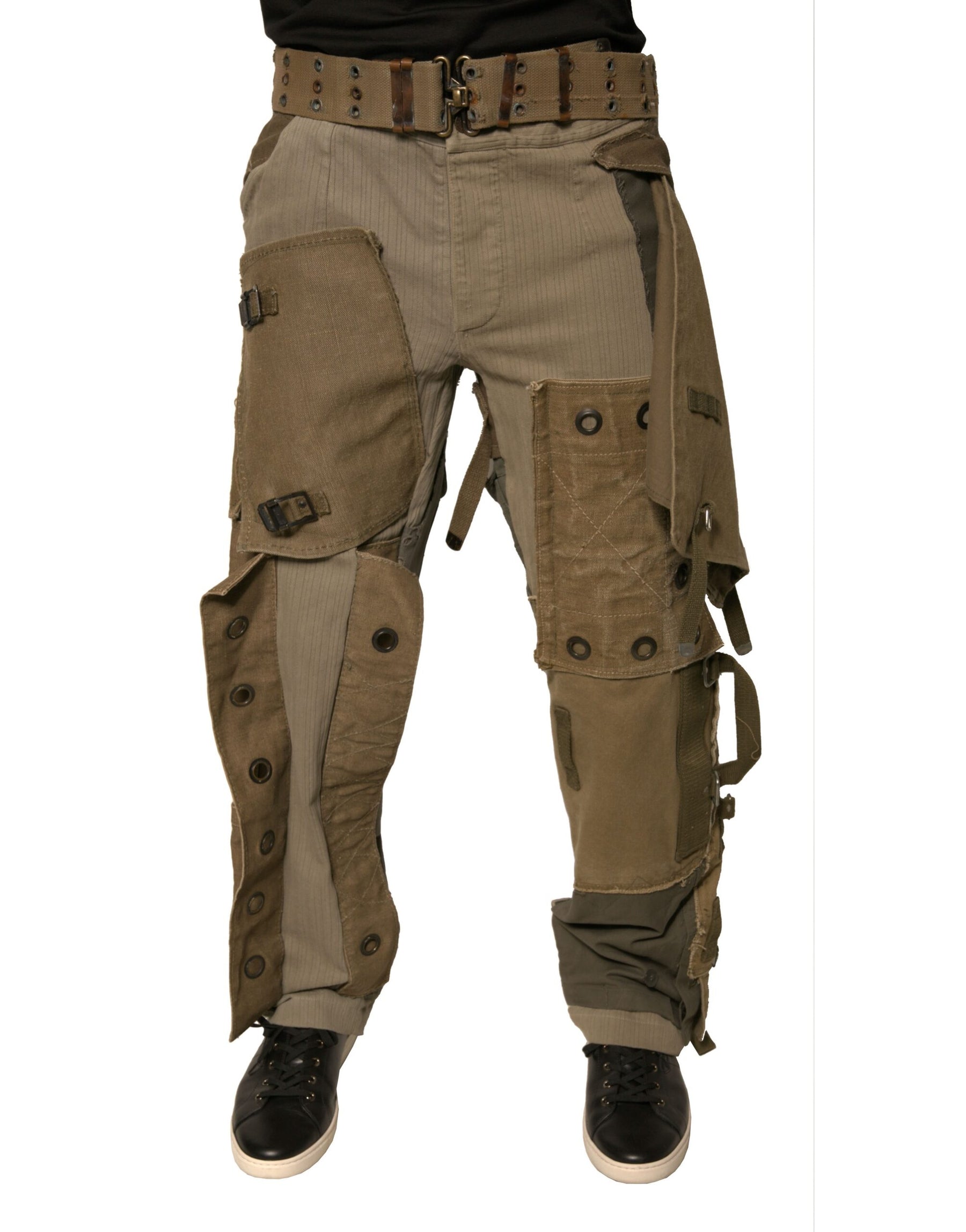 Dolce & Gabbana Multicolor Reconstructed Flight Cargo Pants | Regal Royce