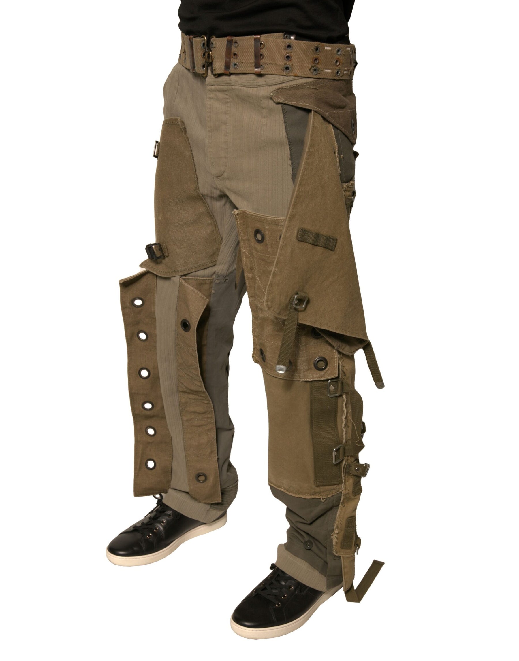 Dolce & Gabbana Multicolor Reconstructed Flight Cargo Pants | Regal Royce