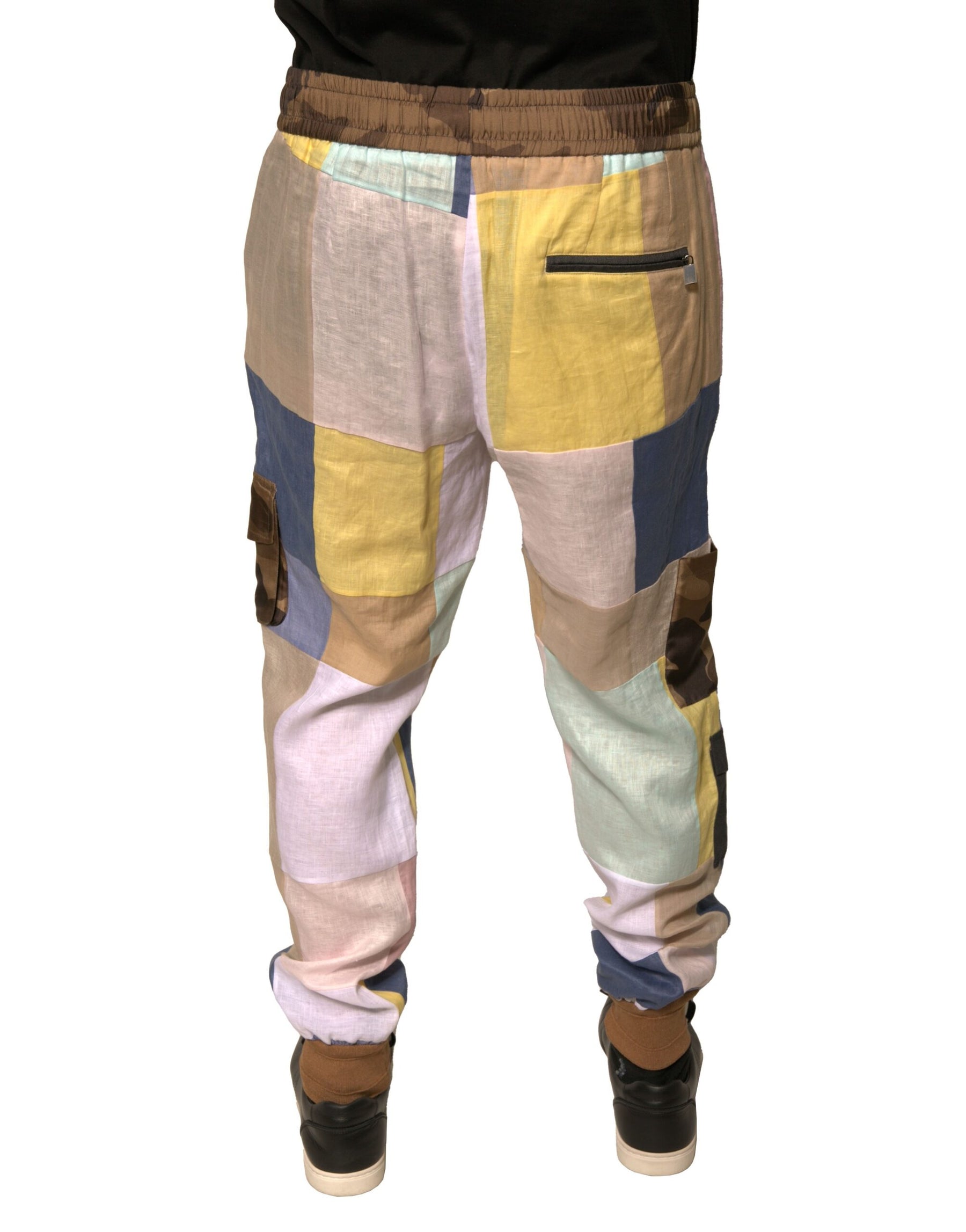 Dolce & Gabbana Multicolor Patchwork Jogger Sweatpants Pants | Regal Royce