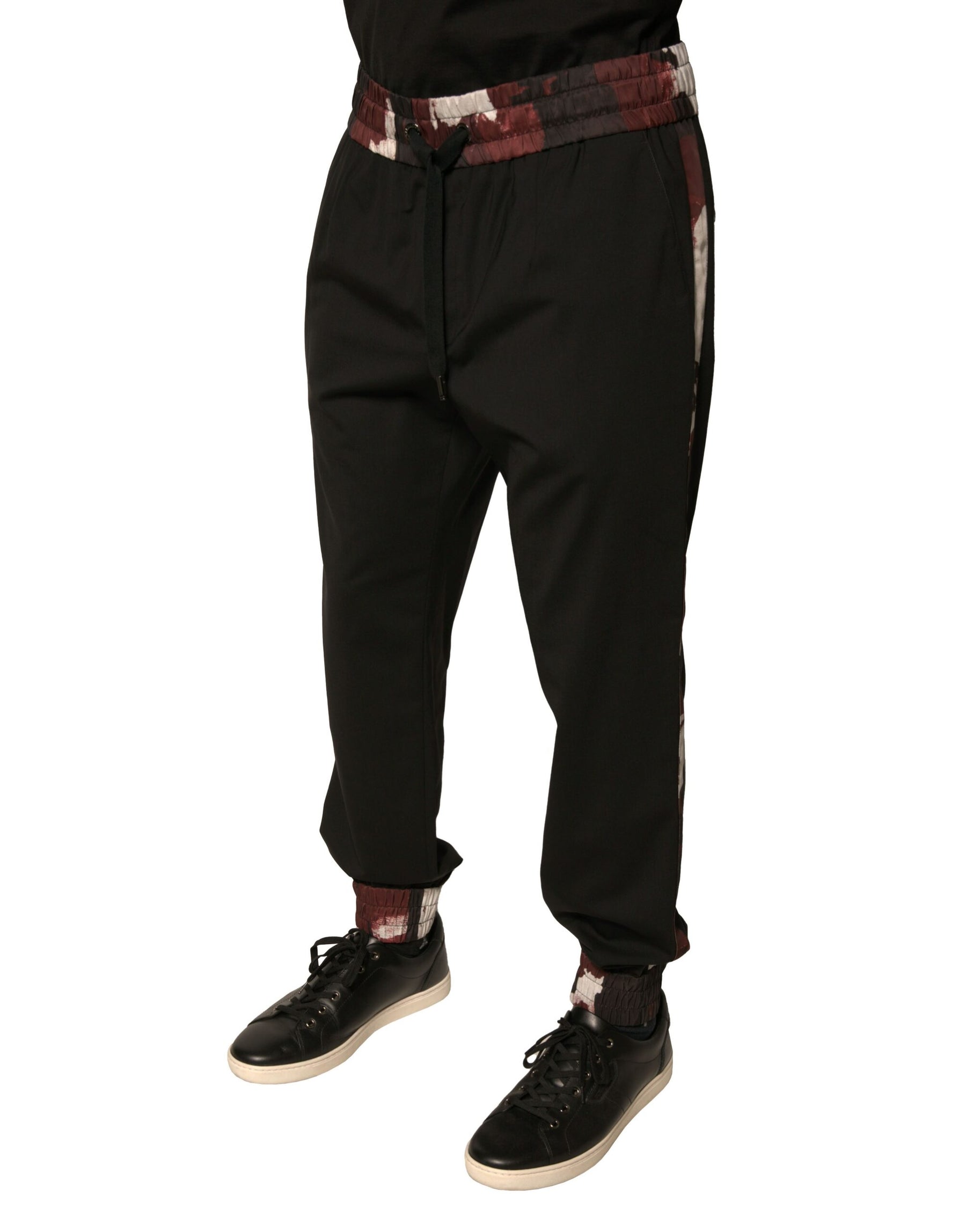 Dolce & Gabbana Black Camouflage Wool Jogger Sweatpants Pants | Regal Royce