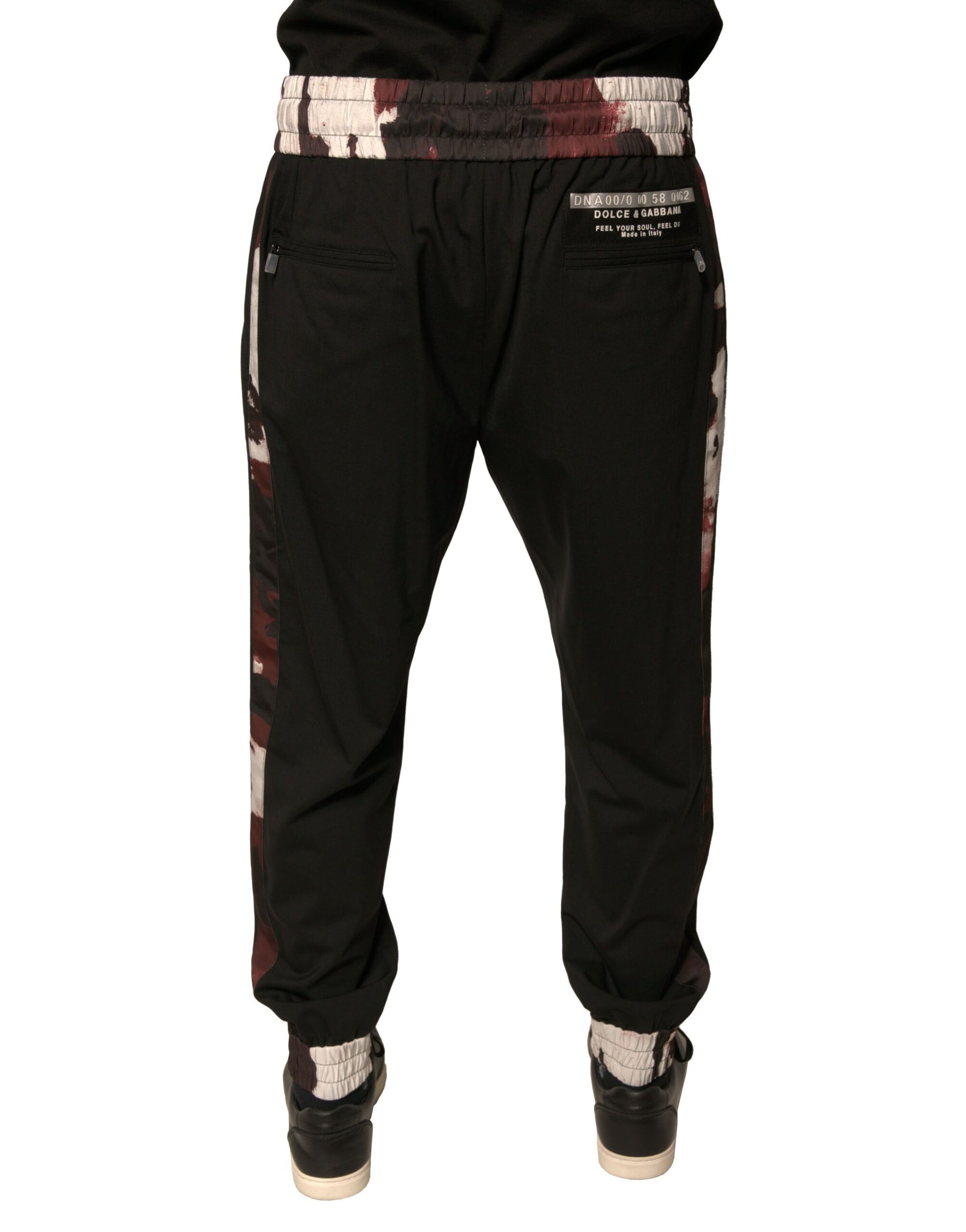 Dolce & Gabbana Black Camouflage Wool Jogger Sweatpants Pants | Regal Royce
