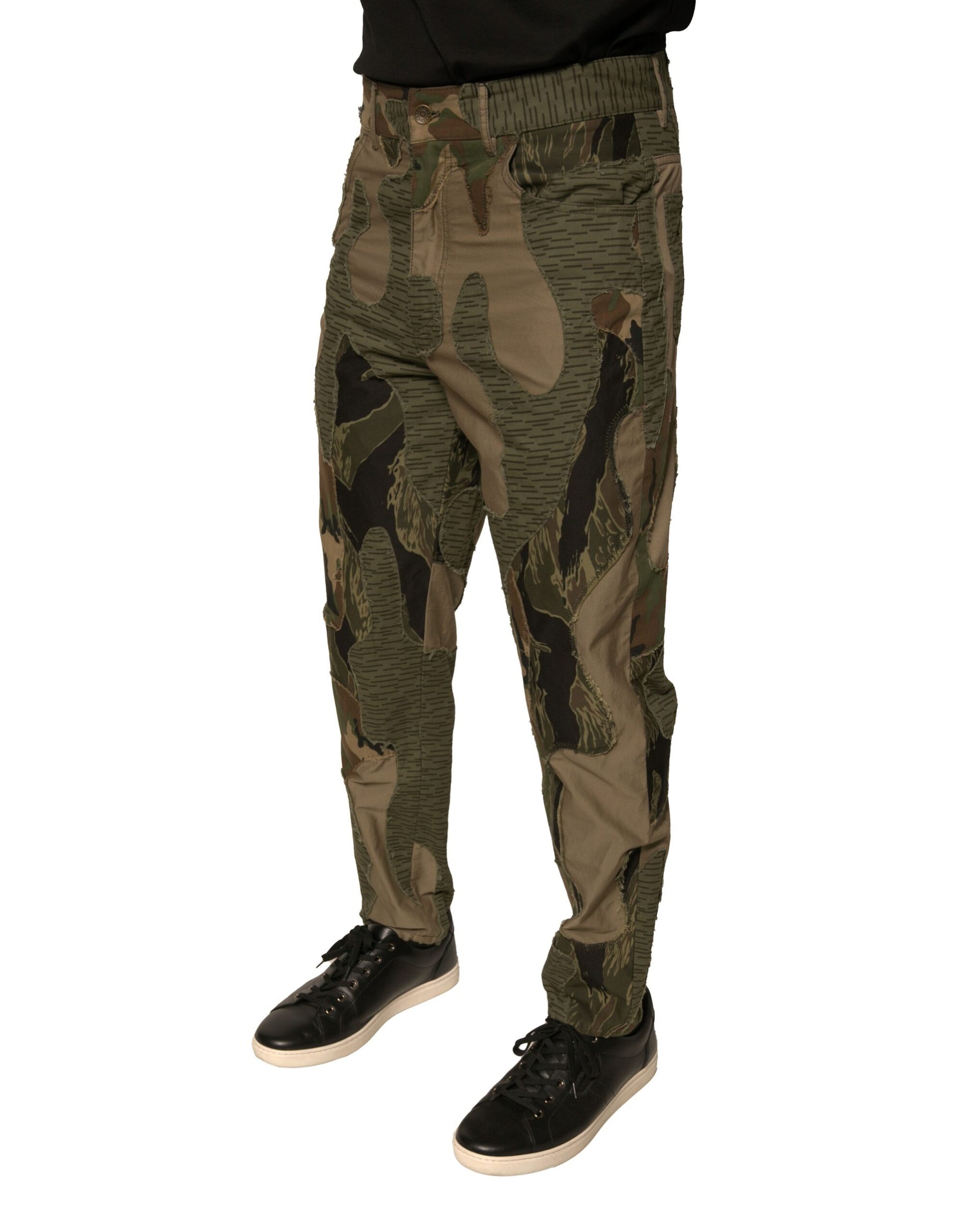 Dolce & Gabbana Multicolor Camouflage Cotton Pants | Regal Royce