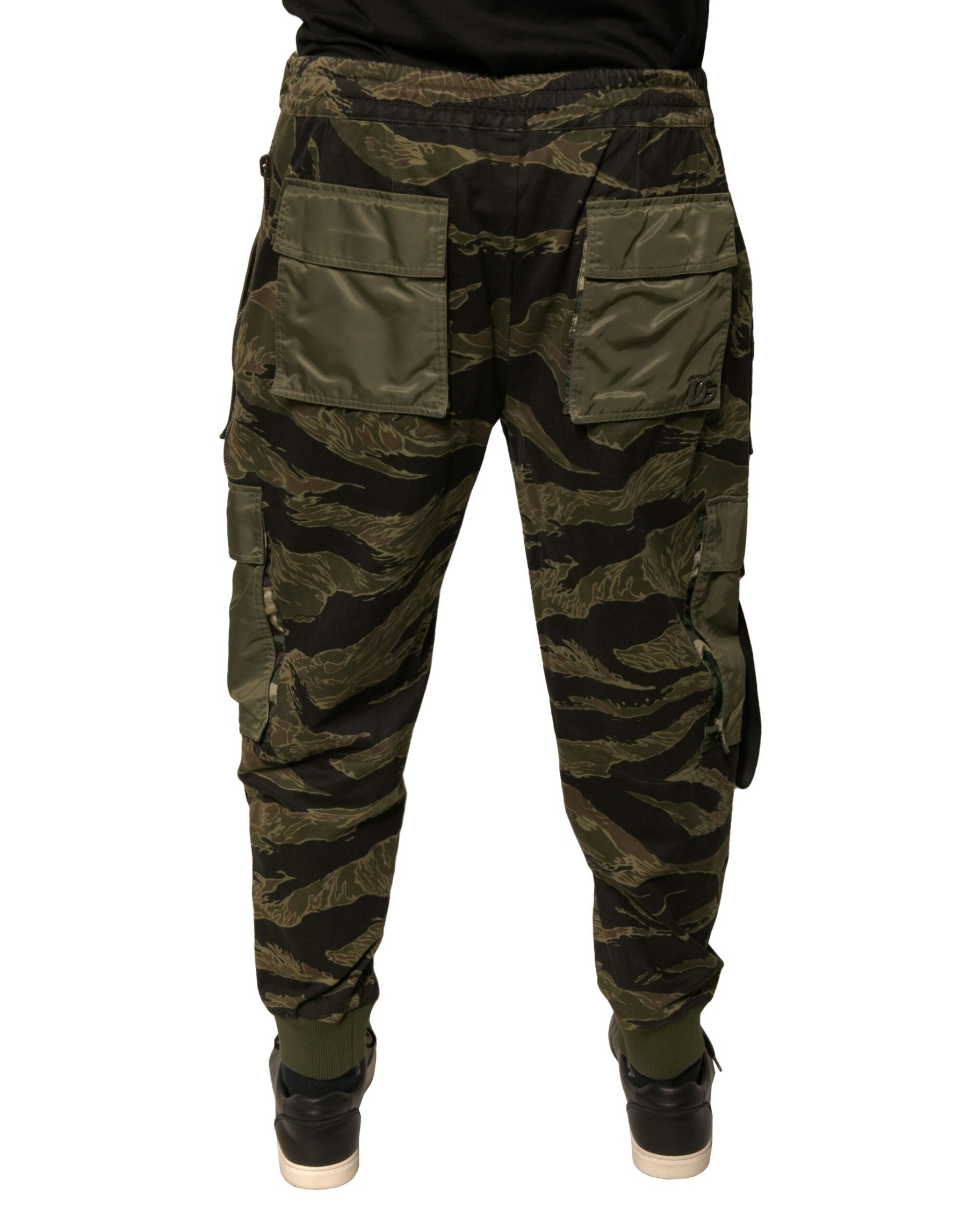 Dolce & Gabbana Green Cotton Jogger Cargo Pants | Regal Royce