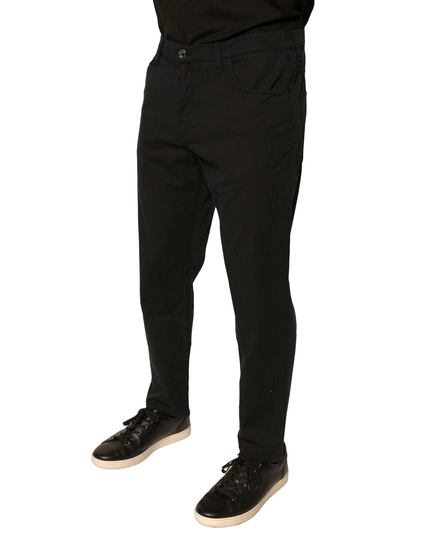 Dolce & Gabbana Black Logo Cotton Stretch Skinny Denim Jeans | Regal Royce