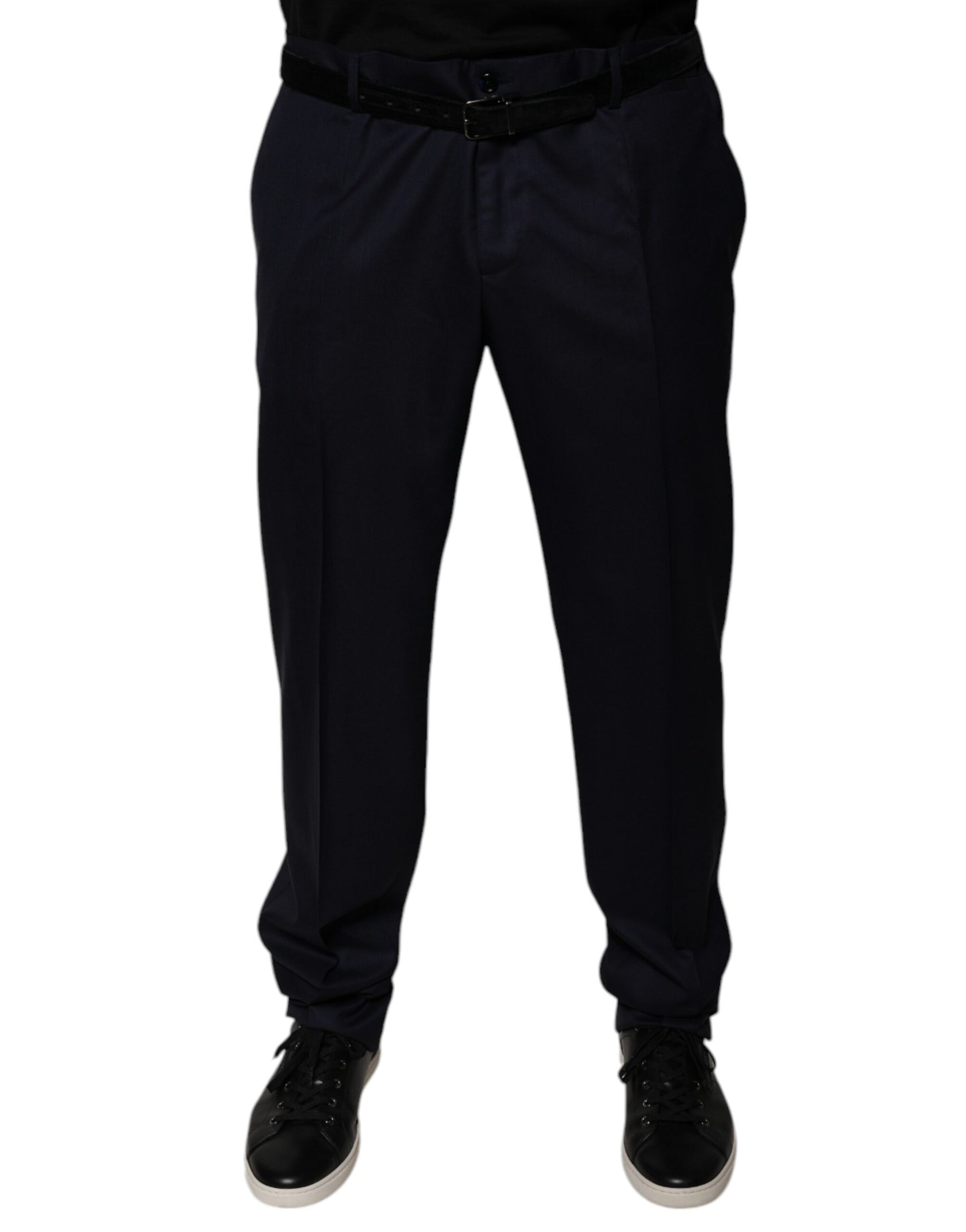 Dolce & Gabbana Dark Blue Tapered Formal Dress Pants | Regal Royce