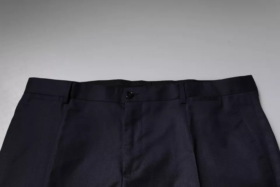 Dolce & Gabbana Dark Blue Tapered Formal Dress Pants | Regal Royce