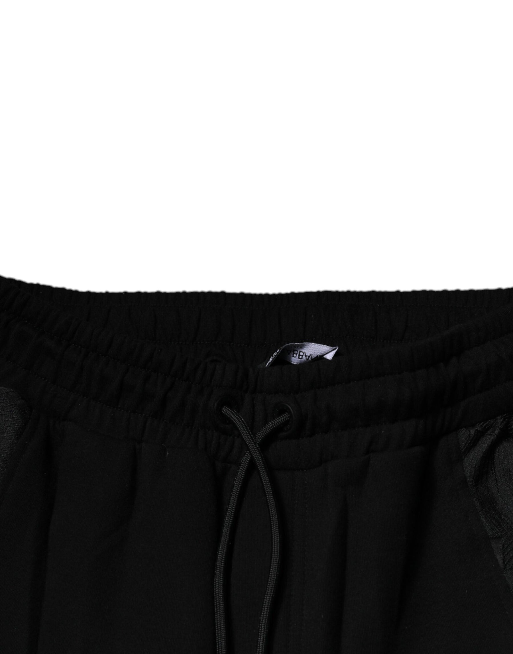 Dolce & Gabbana Black Leopard Slim Fit Jogger Pants | Regal Royce
