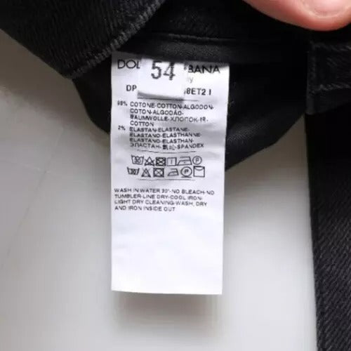 Dolce & Gabbana Black Logo Cotton Stretch Skinny Denim Jeans | Regal Royce