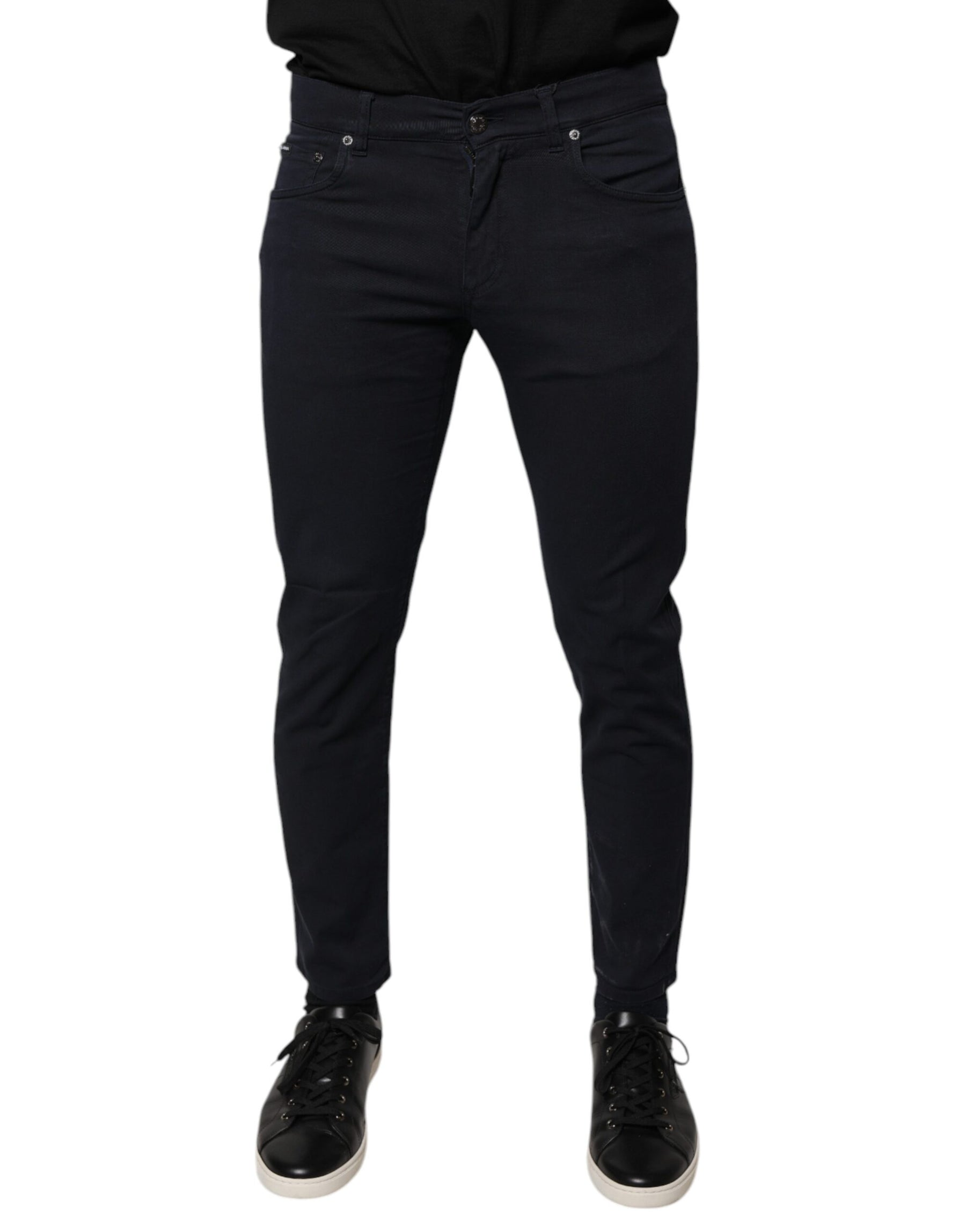 Dolce & Gabbana Black Logo Cotton Stretch Skinny Denim Jeans | Regal Royce