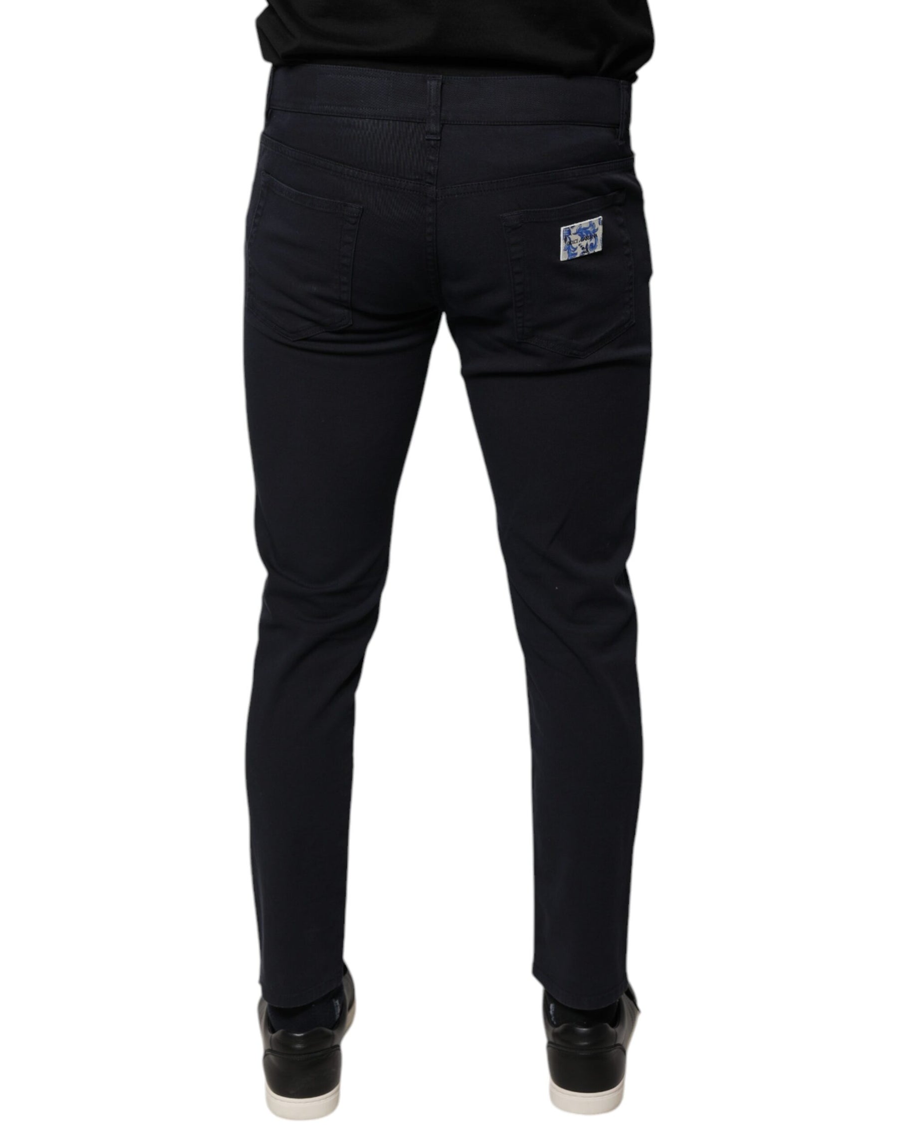 Dolce & Gabbana Black Logo Cotton Stretch Skinny Denim Jeans | Regal Royce