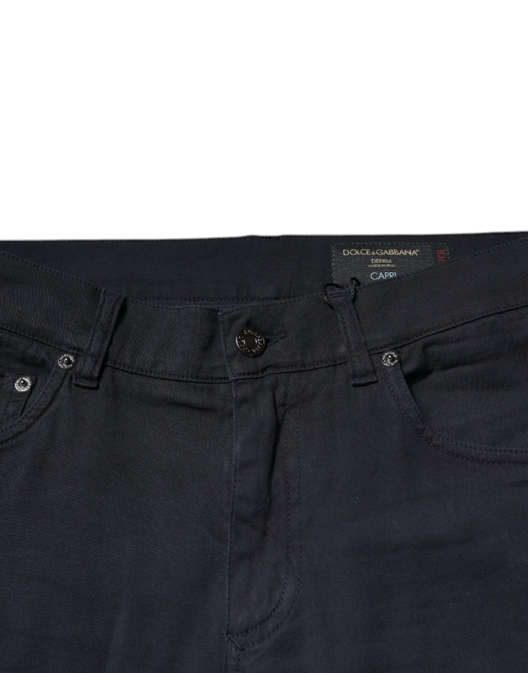 Dolce & Gabbana Black Logo Cotton Stretch Skinny Denim Jeans | Regal Royce