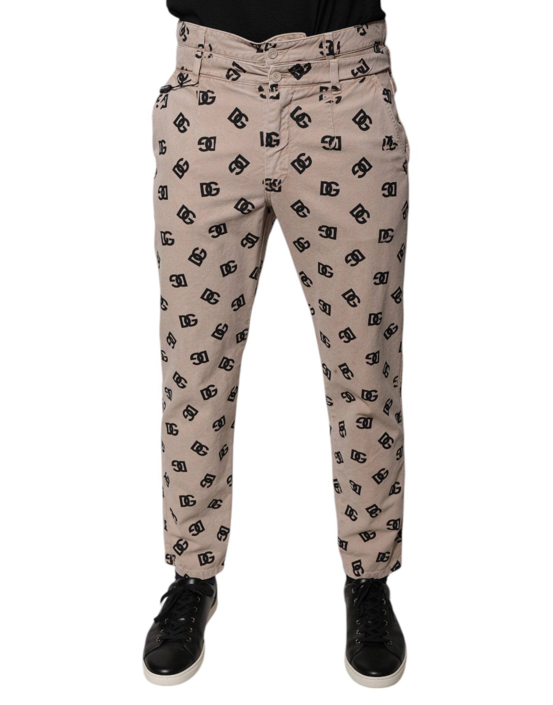 Dolce & Gabbana Beige Logo Cotton Skinny Denim Jeans | Regal Royce