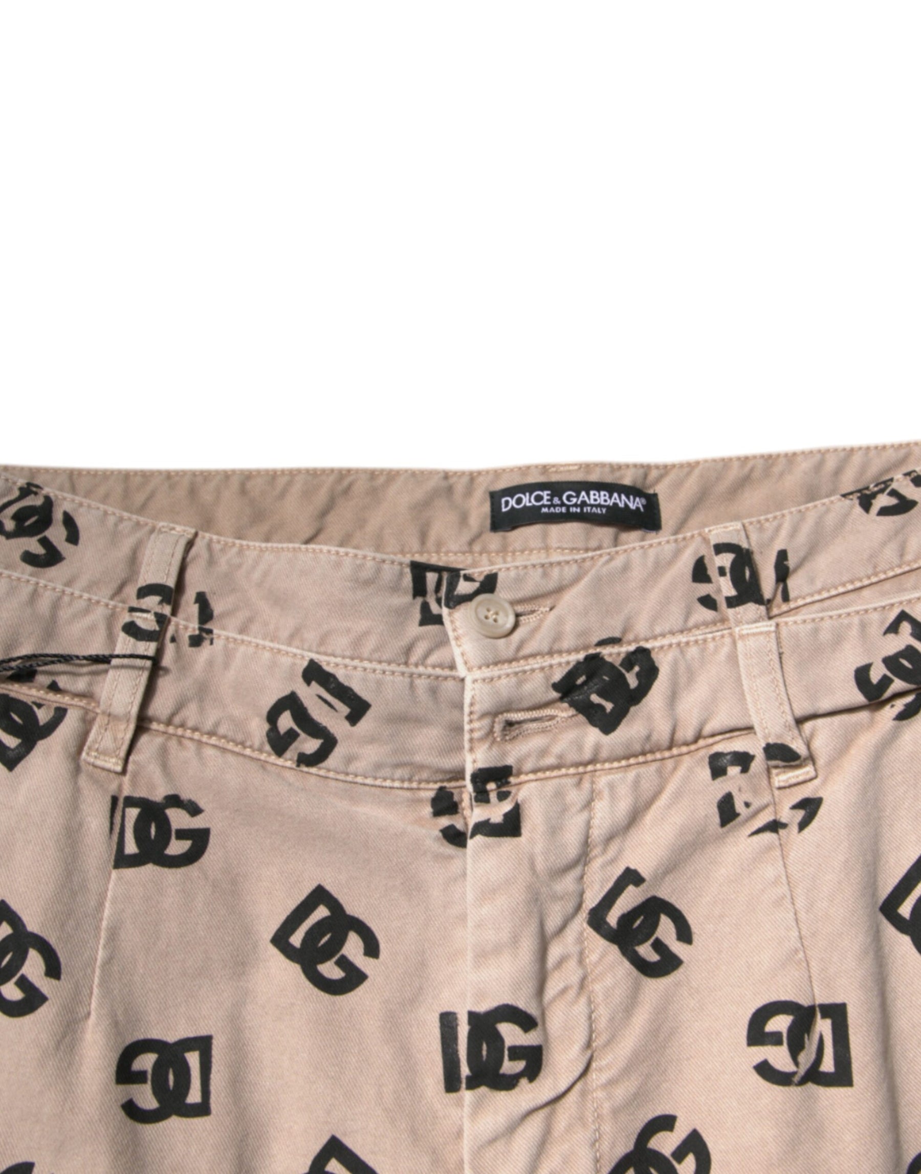 Dolce & Gabbana Beige Logo Cotton Skinny Denim Jeans | Regal Royce