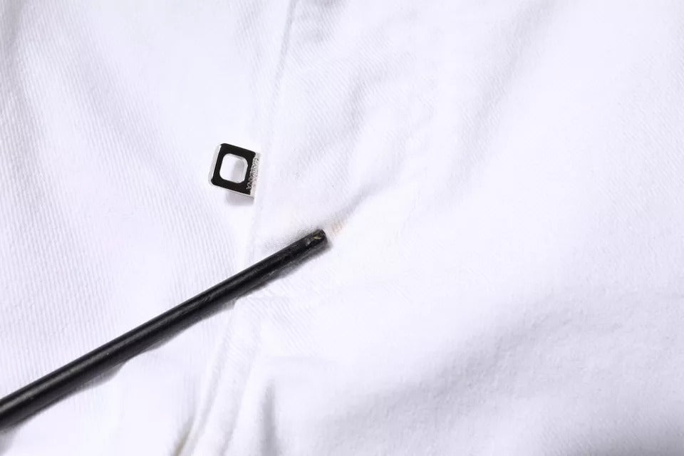 Dolce & Gabbana Black White Logo Cotton Skinny Denim Jeans | Regal Royce