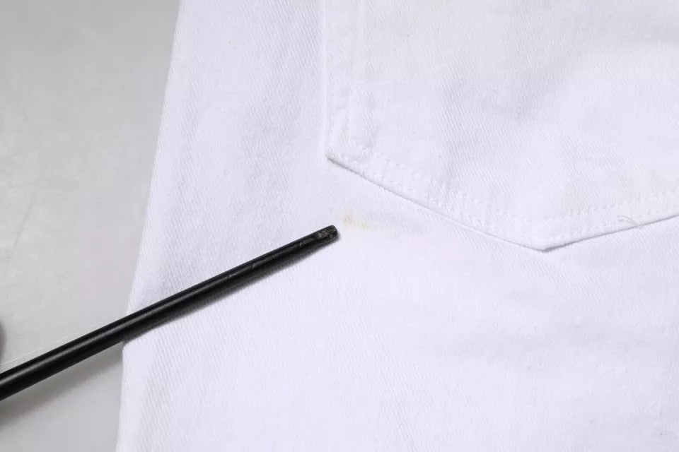 Dolce & Gabbana Black White Logo Cotton Skinny Denim Jeans | Regal Royce