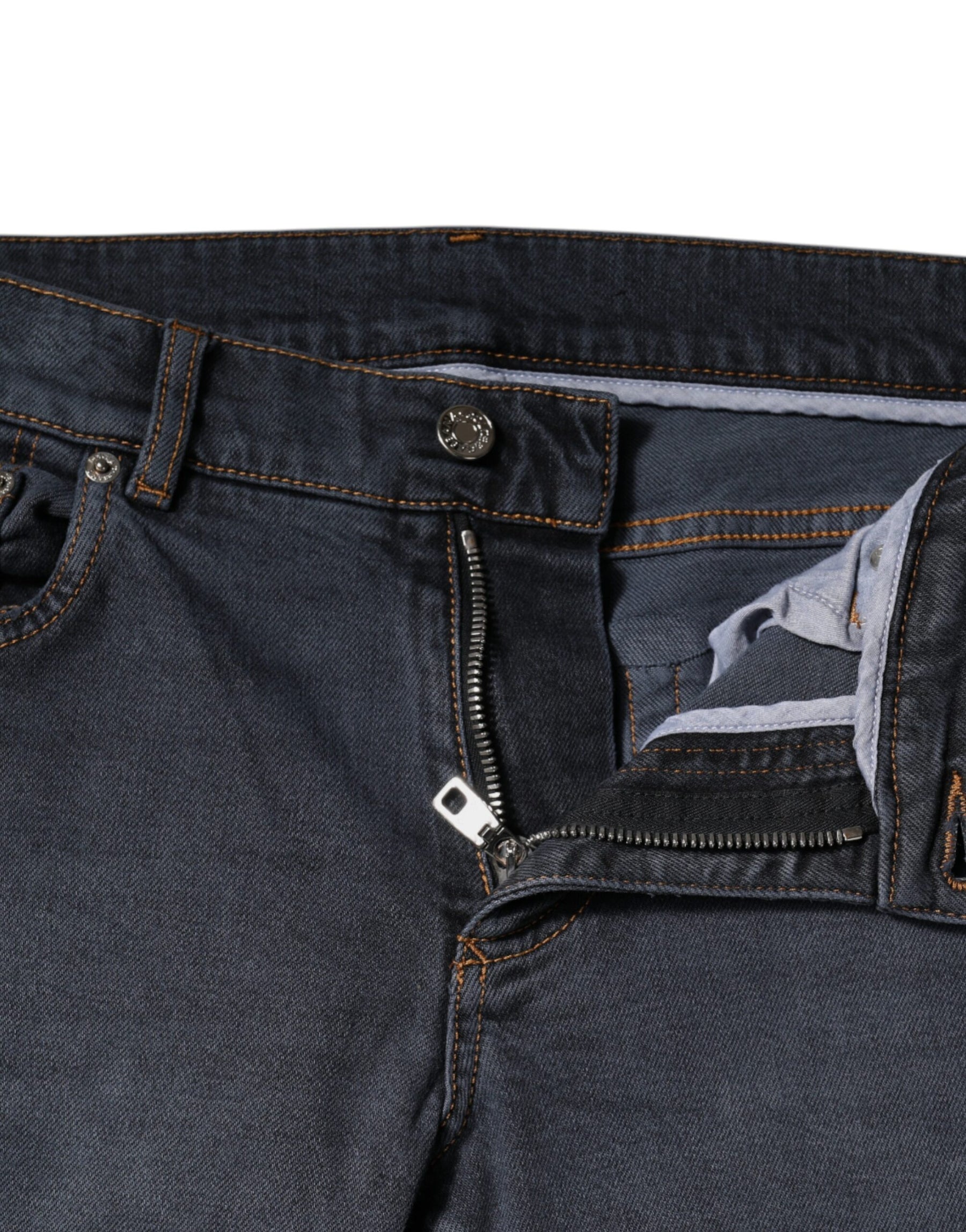 Dolce & Gabbana Dark Gray Cotton Skinny Denim Jeans | Regal Royce