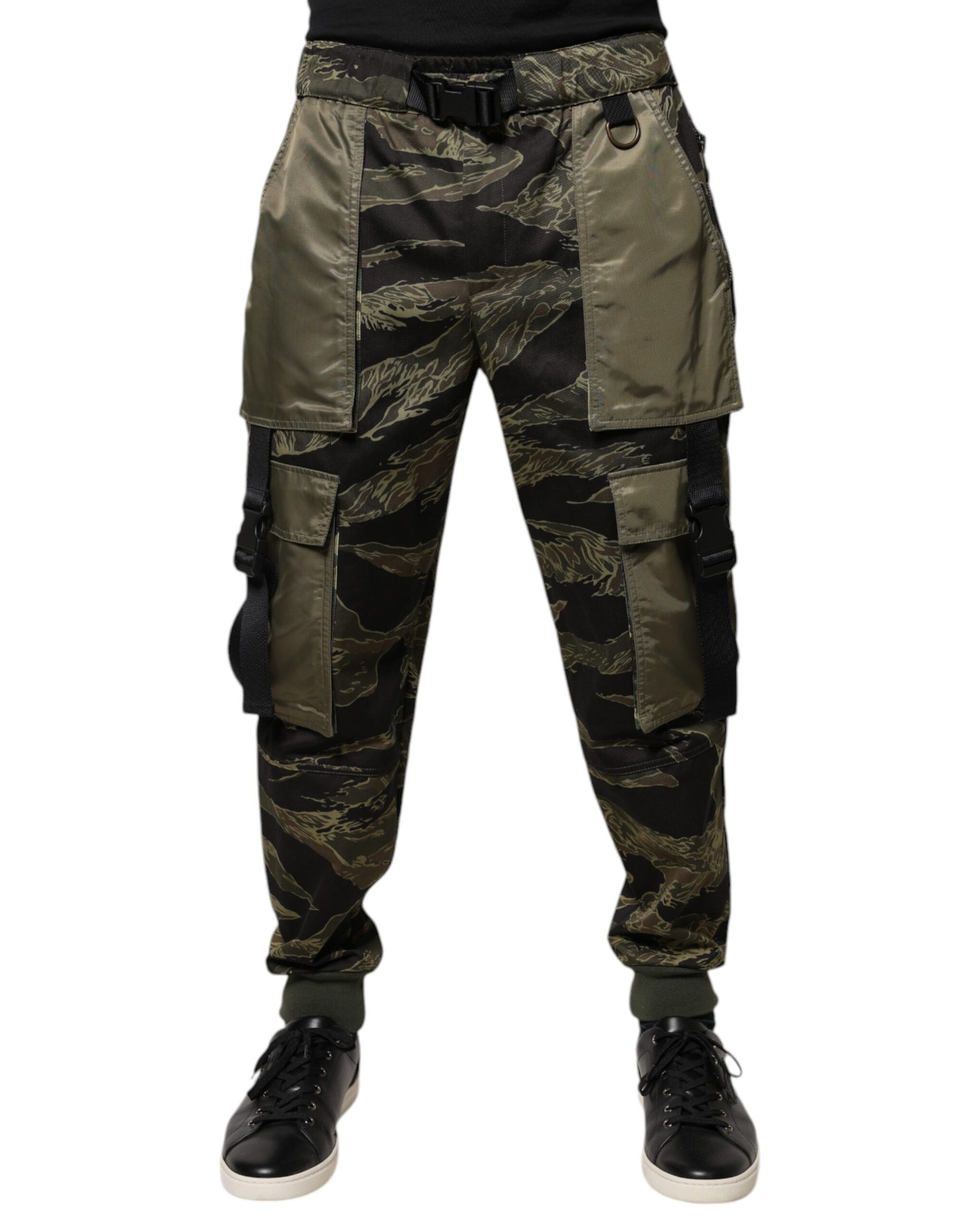 Dolce & Gabbana Green Cotton Jogger Cargo Pants | Regal Royce