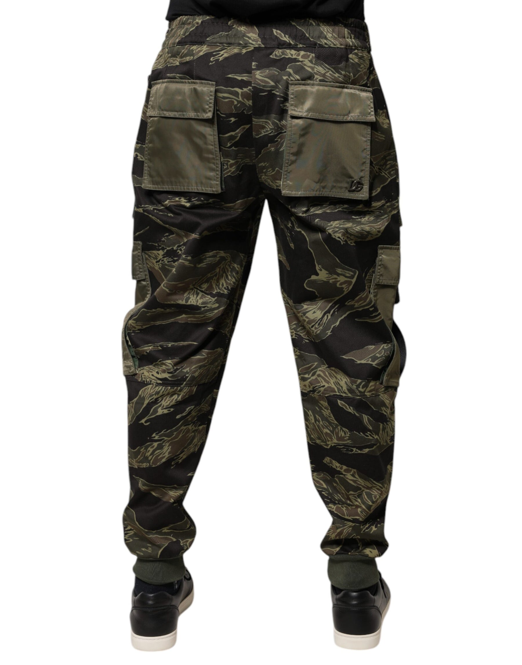Dolce & Gabbana Green Cotton Jogger Cargo Pants | Regal Royce
