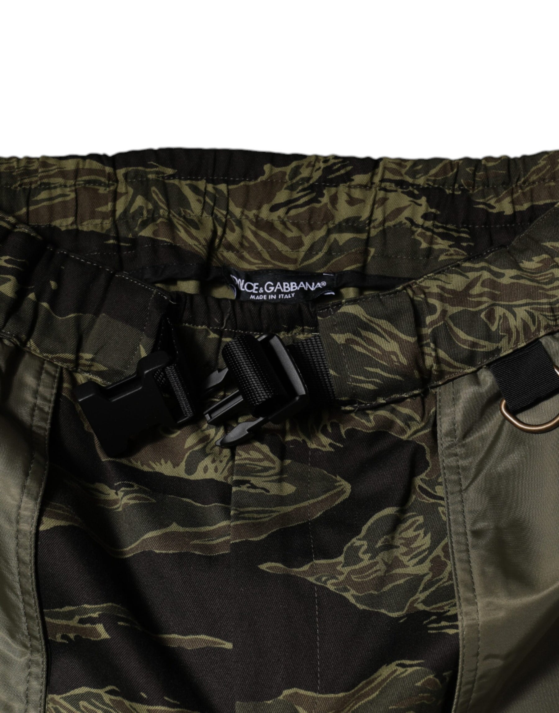 Dolce & Gabbana Green Cotton Jogger Cargo Pants | Regal Royce