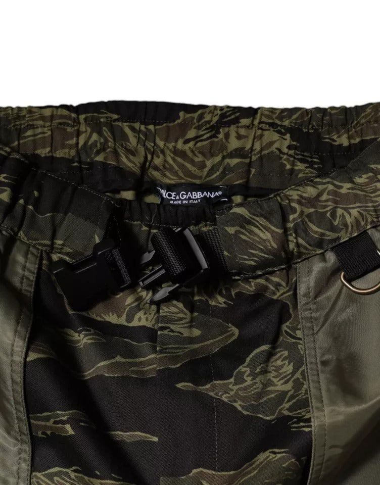 Dolce & Gabbana Green Cotton Jogger Cargo Pants | Regal Royce