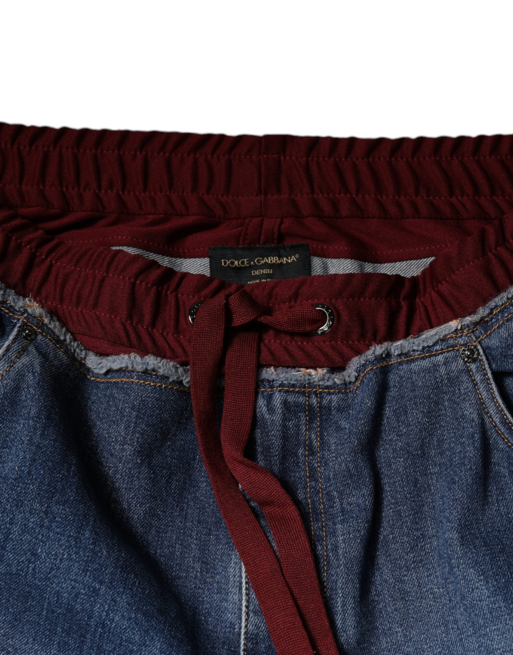 Dolce & Gabbana Blue Cotton Stretch Straight Denim Jeans | Regal Royce