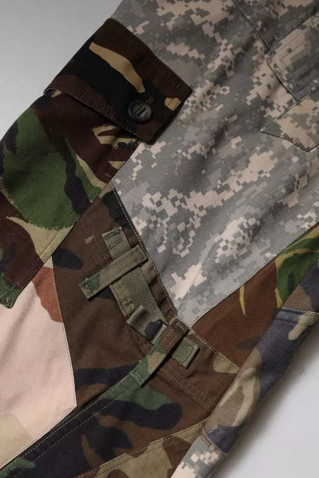 Dolce & Gabbana Multicolor Patchwork Camouflage Cargo Pants | Regal Royce