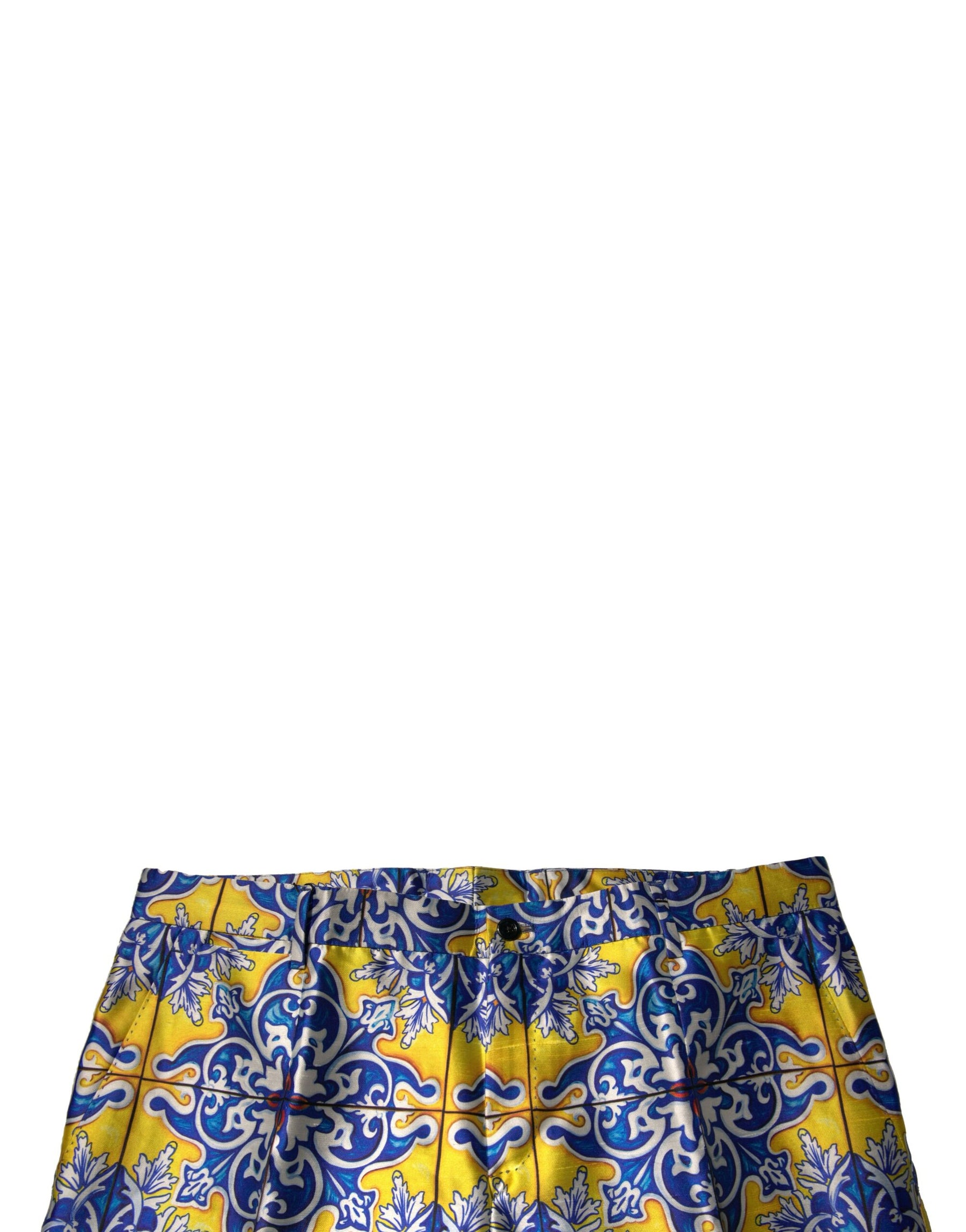 Dolce & Gabbana Multicolor MajolicaSilk Skinny Pants | Regal Royce