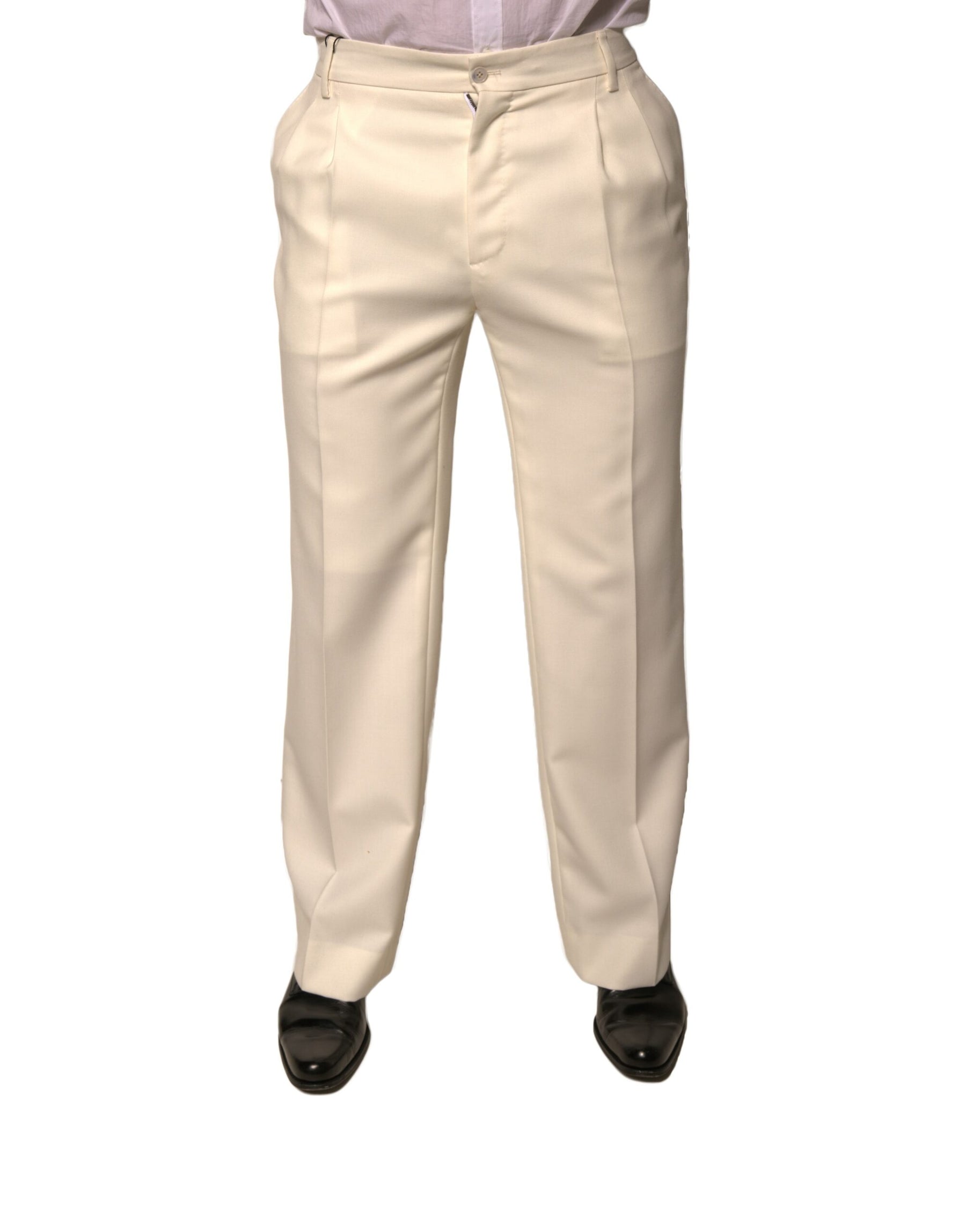 Dolce & Gabbana Off White Straight Dress Pants | Regal Royce