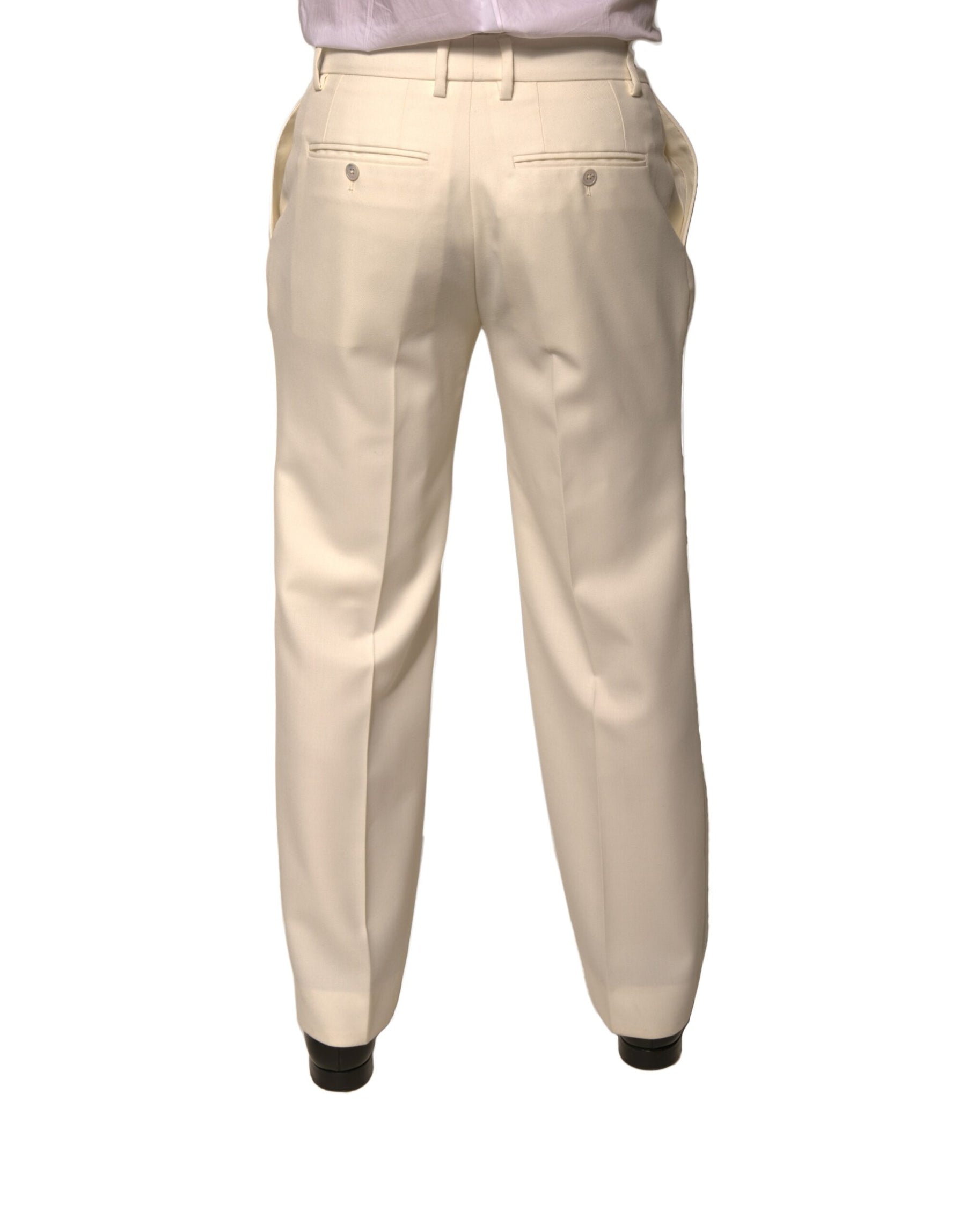 Dolce & Gabbana Off White Straight Dress Pants | Regal Royce